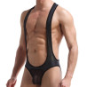 MenSexyWear Jock-Singlet Motor Noir